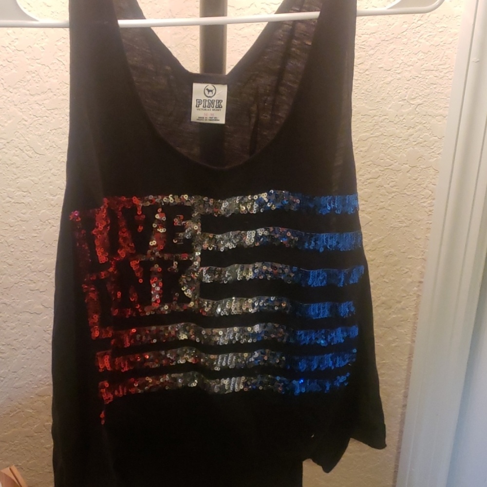 Victoria's secret American flag "love pink" tank